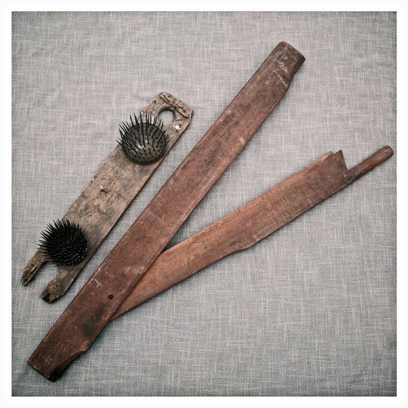 Szczotka do czesania lnu i cierlica